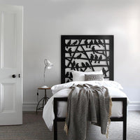 BIRDS - Pannello in PVC traforato - Parasole Colore: nero, Misura: 73x73 cm