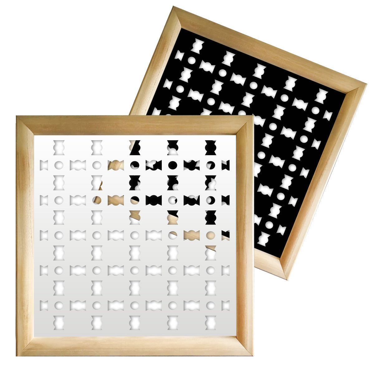 BISCUIT - Moduli Decorativi in Legno e PVC Colore: bianco, Misura: 73x73 cm