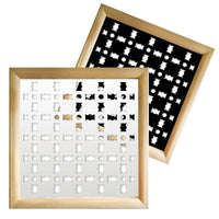 BISCUIT - Moduli Decorativi in Legno e PVC Misura: 73x73 cm, Colore: nero