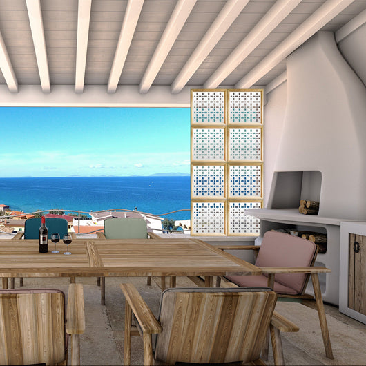 BISCUIT - Moduli Decorativi in Legno e PVC Colore: bianco, Misura: 73x73 cm