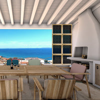 BISCUIT - Moduli Decorativi in Legno e PVC Misura: 73x73 cm, Colore: nero