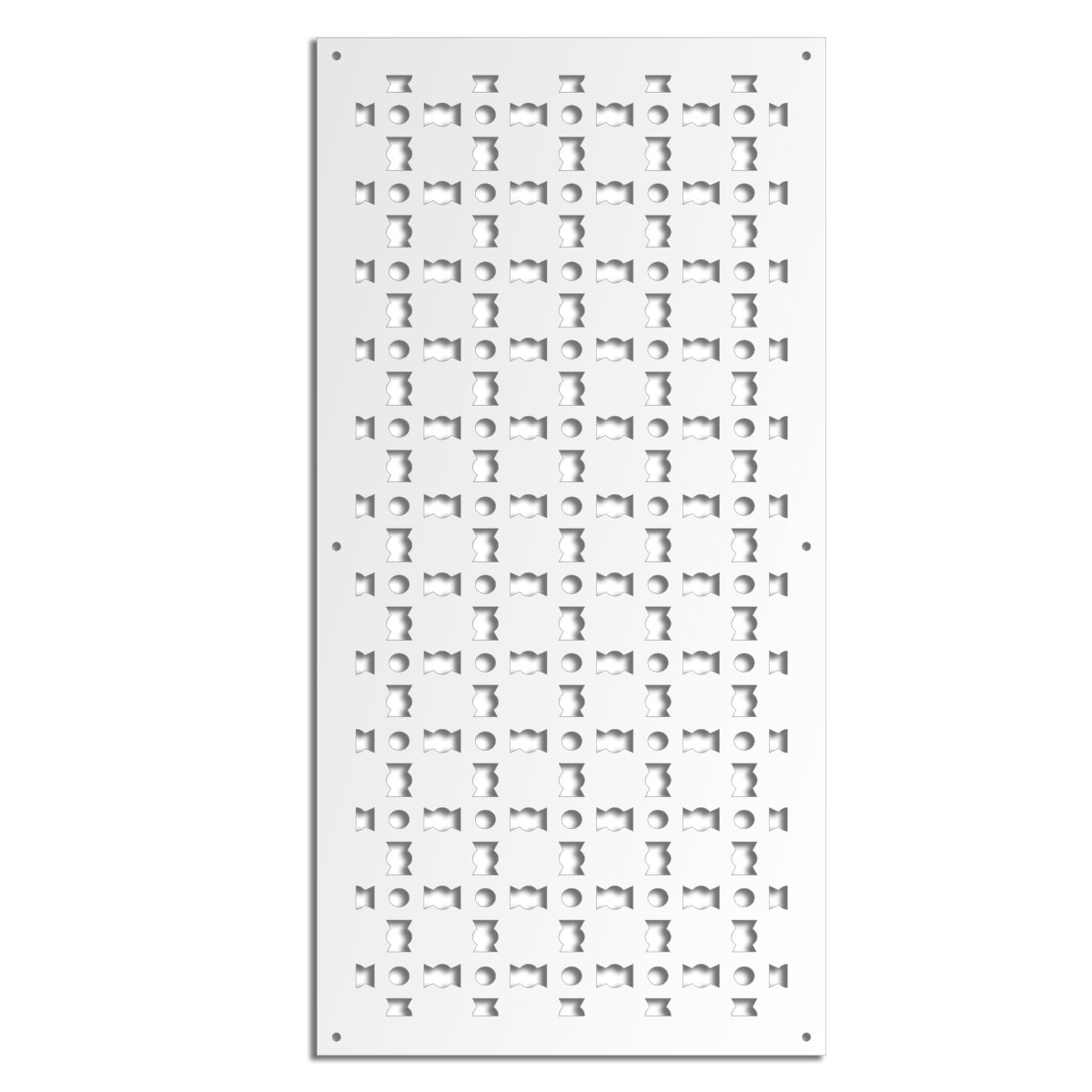 BISCUIT - Pannello in PVC traforato - Parasole Colore: bianco, Misura: 47x94 cm