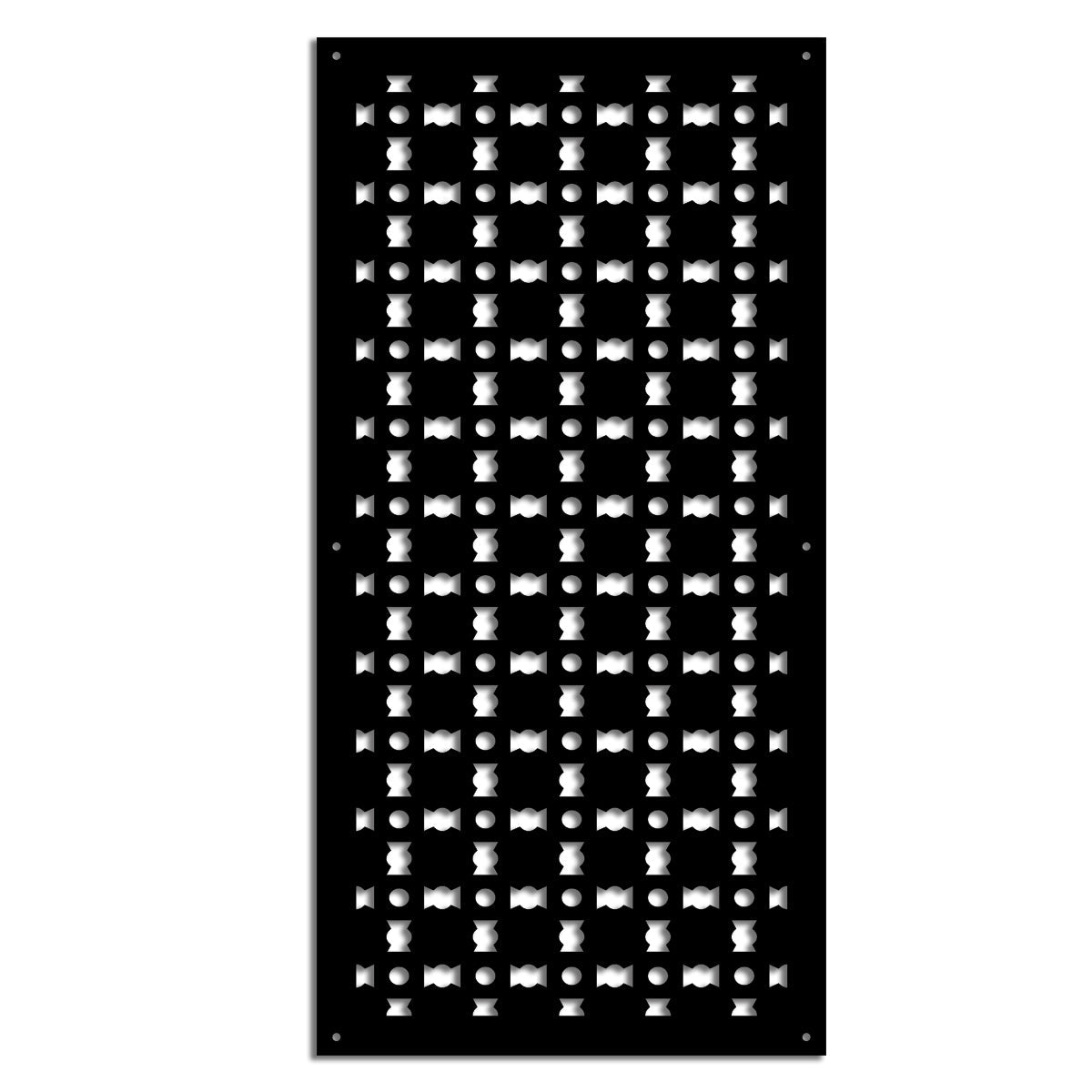 BISCUIT - Pannello in PVC traforato - Parasole Misura: 73x148 cm, Colore: nero