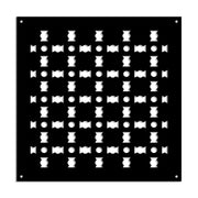 BISCUIT - Pannello in PVC traforato - Parasole Colore: nero, Misura: 48x48 cm