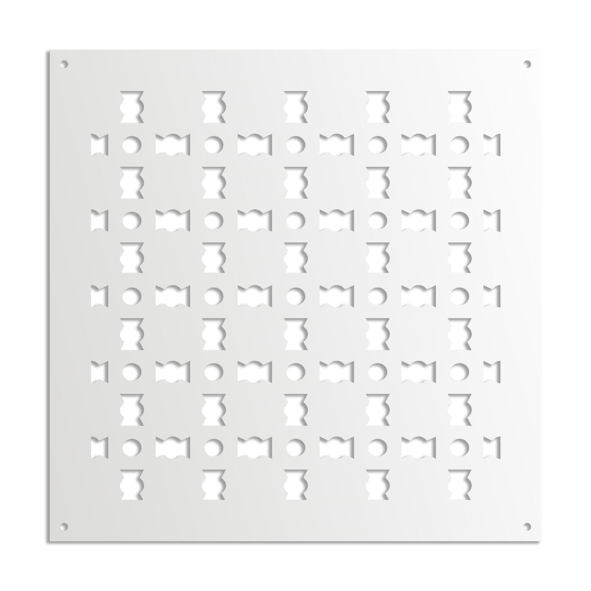 BISCUIT - Pannello in PVC traforato - Parasole Colore: bianco, Misura: 73x73 cm