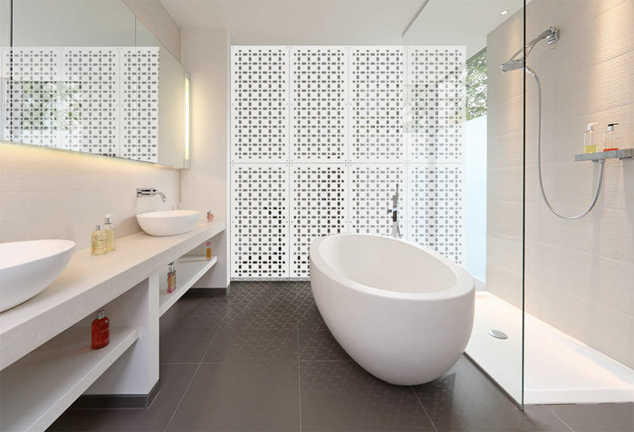 BISCUIT - Pannello in PVC traforato - Parasole Misura: 50x150 cm, Colore: bianco