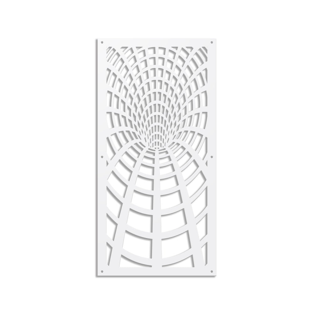 BLACK HOLE - Pannello in PVC traforato - Parasole Misura: 98x198 cm, Colore: bianco