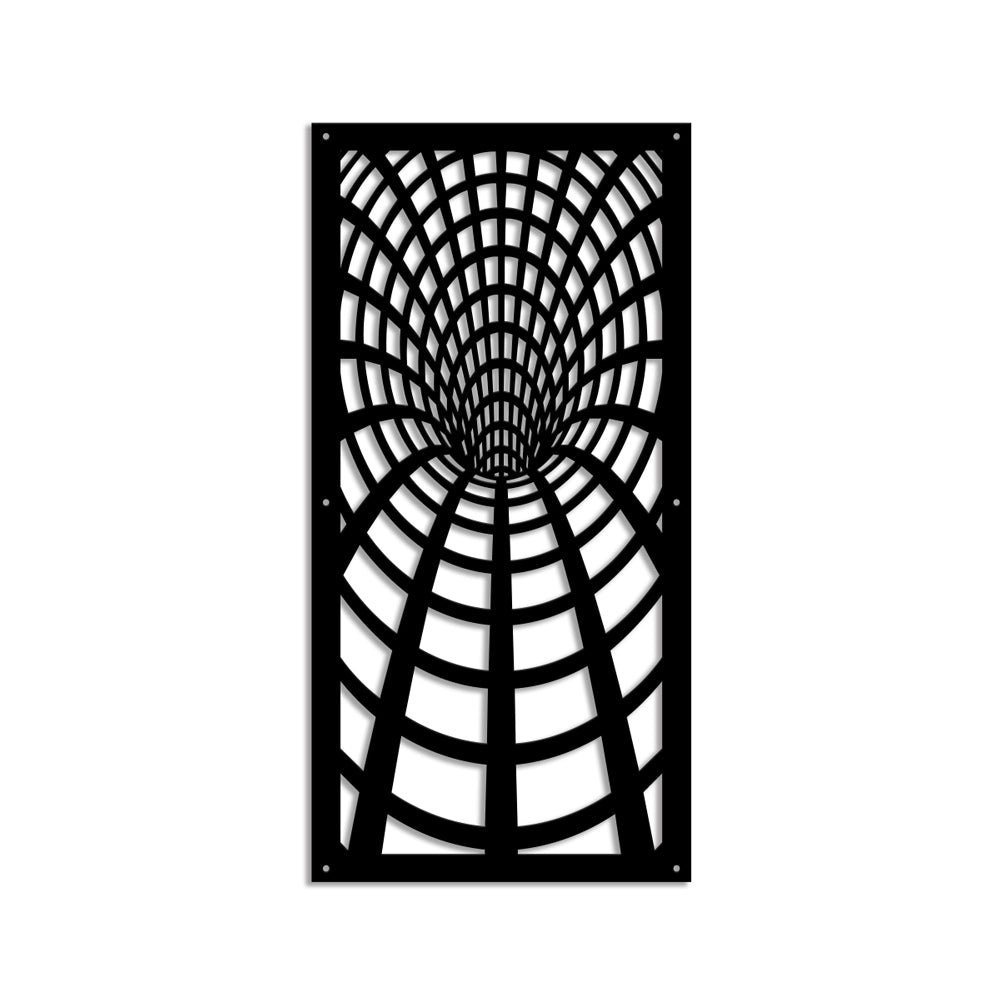BLACK HOLE - Pannello in PVC traforato - Parasole Colore: nero, Misura: 47x94 cm