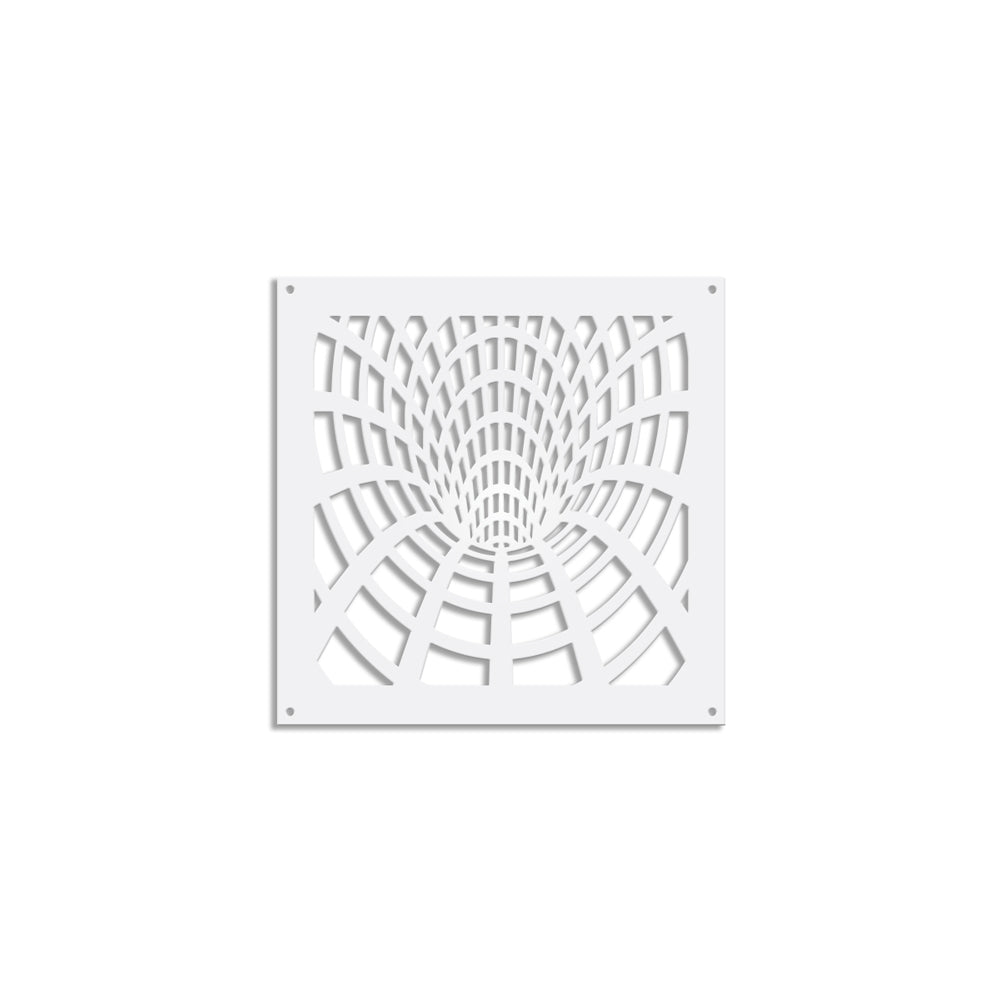 BLACK HOLE - Pannello in PVC traforato - Parasole Misura: 73x73 cm, Colore: bianco