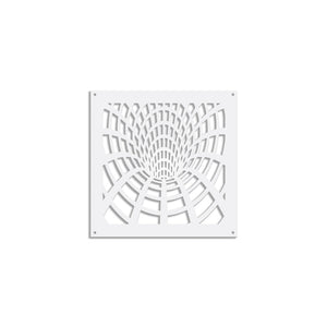 BLACK HOLE - Pannello in PVC traforato - Parasole Misura: 73x73 cm, Colore: bianco
