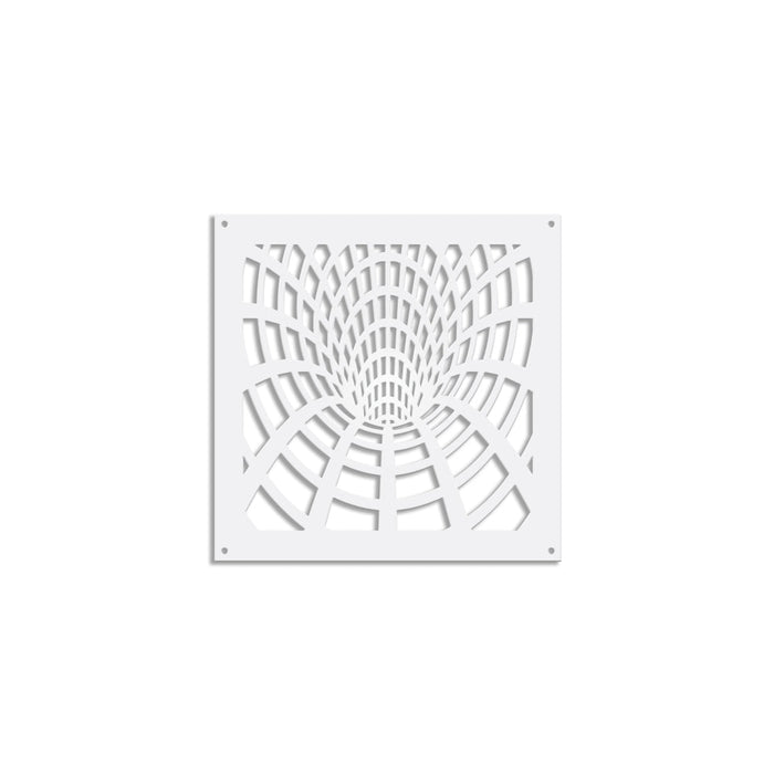BLACK HOLE - Pannello in PVC traforato - Parasole Misura: 98x98 cm, Colore: bianco
