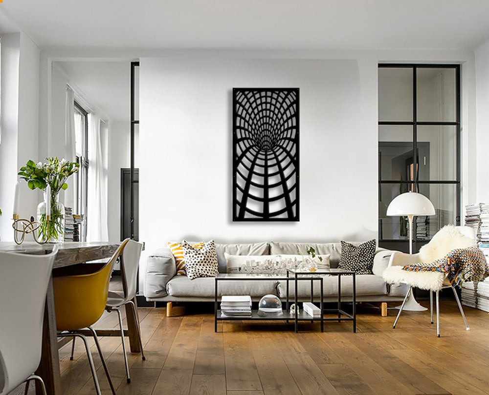 BLACK HOLE - Pannello in PVC traforato - Parasole Colore: nero, Misura: 47x94 cm