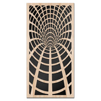 BLACK HOLE - Quadro arredo LASERCUT composito Legno e PVC Misura: 50x100 cm