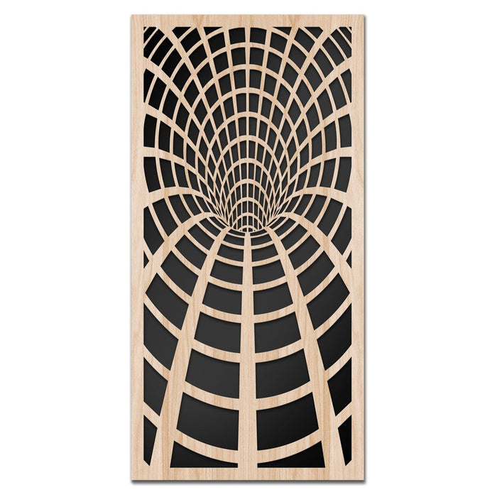 BLACK HOLE - Quadro arredo LASERCUT composito Legno e PVC Misura: 50x100 cm