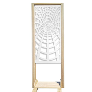 BLACK HOLE - Separè - Paravento modulabile - 70x190cm - in Legno e PVC Colore: bianco