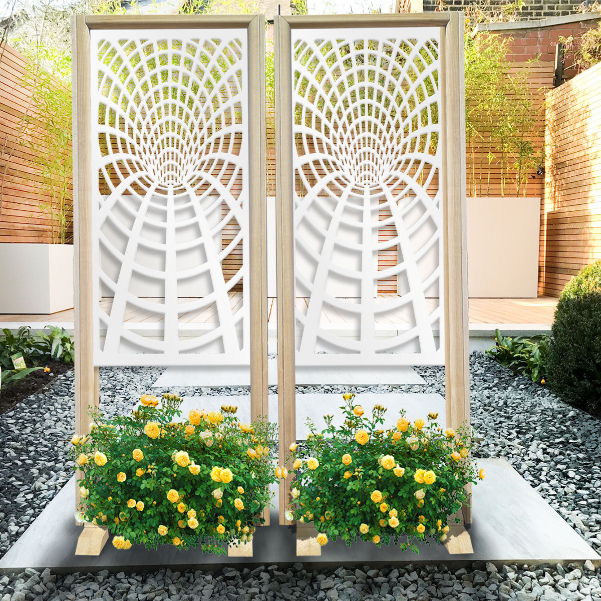 BLACK HOLE - Separè - Paravento modulabile - 70x190cm - in Legno e PVC Colore: bianco