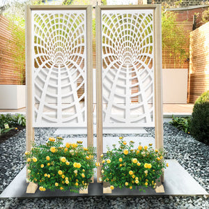 BLACK HOLE - Separè - Paravento modulabile - 70x190cm - in Legno e PVC Colore: bianco