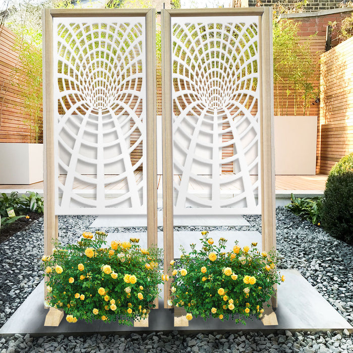 BLACK HOLE - Separè - Paravento modulabile - 70x190cm - in Legno e PVC Colore: bianco