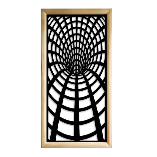 BLACKHOLE - Moduli Decorativi in Legno e PVC Colore: nero, Misura: 73x148 cm