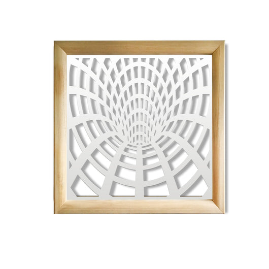 BLACKHOLE - Moduli Decorativi in Legno e PVC Colore: bianco, Misura: 73x73 cm