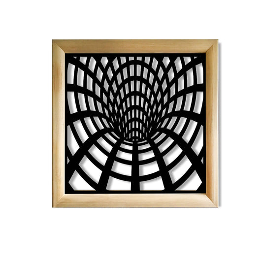 BLACKHOLE - Moduli Decorativi in Legno e PVC Misura: 98x98 cm, Colore: nero