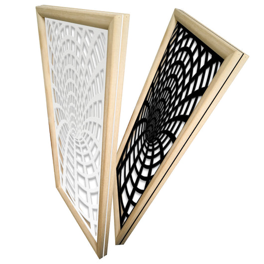 BLACKHOLE - Moduli Decorativi in Legno e PVC Misura: 73x148 cm, Colore: bianco