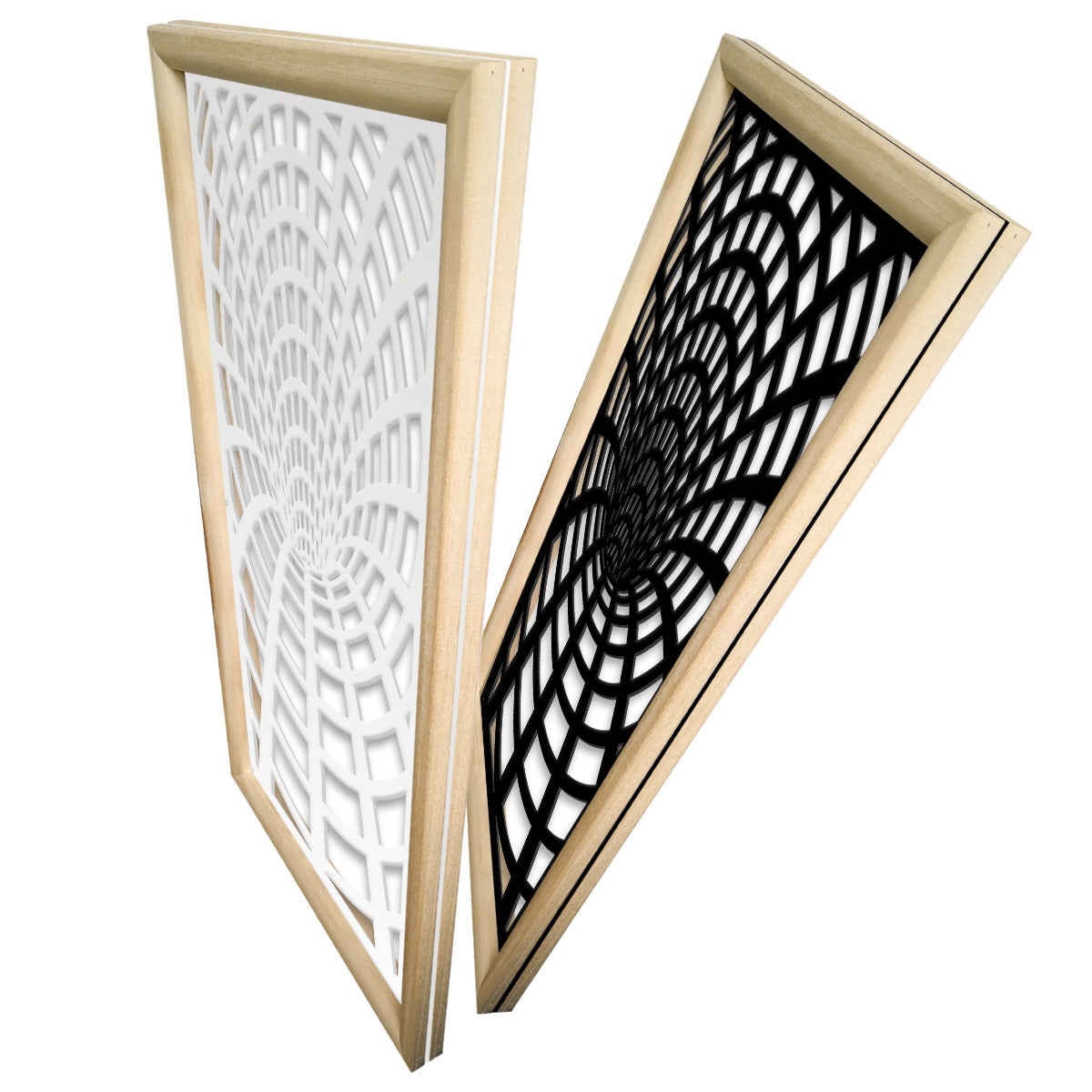 BLACKHOLE - Moduli Decorativi in Legno e PVC Misura: 47x94 cm, Colore: nero