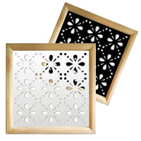 BLEE - Moduli Decorativi in Legno e PVC bianco / 98x98 cm