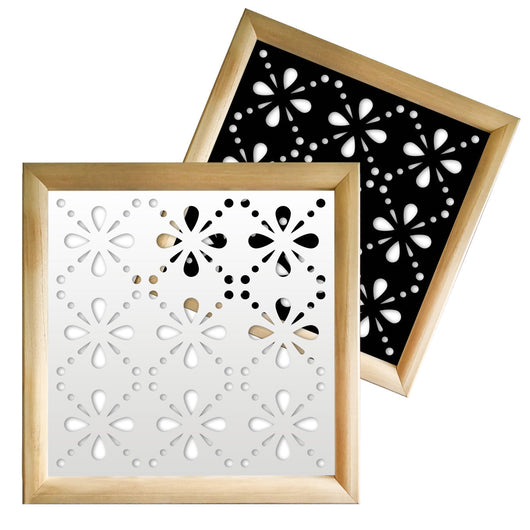 BLEE - Moduli Decorativi in Legno e PVC Misura: 73x73 cm, Colore: bianco