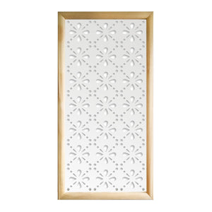 BLEE - Moduli Decorativi in Legno e PVC bianco / 98x98 cm