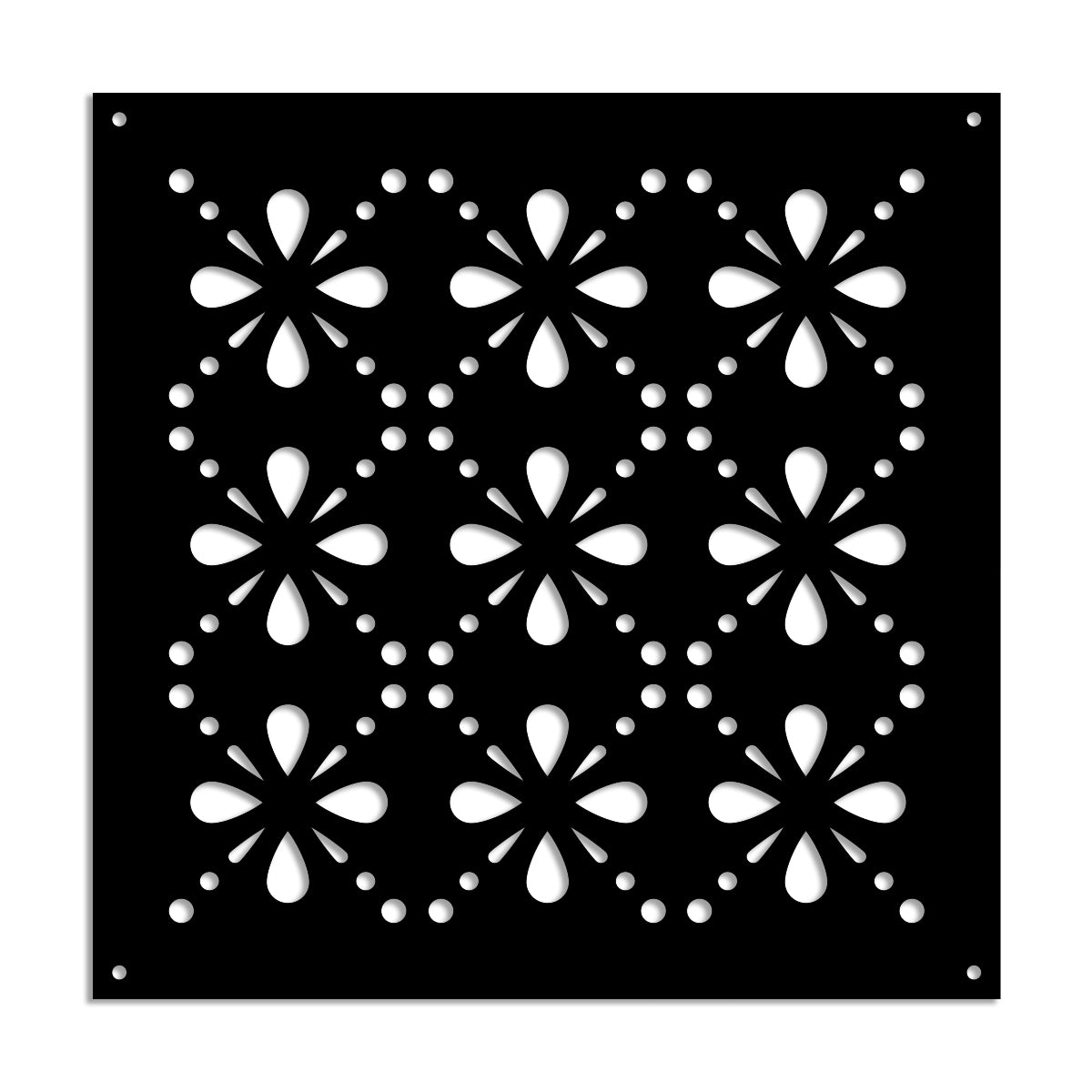 BLEE - Pannello in PVC traforato - Parasole Misura: 48x48 cm, Colore: nero