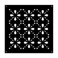 BLEE - Pannello in PVC traforato - Parasole Misura: 48x48 cm, Colore: nero