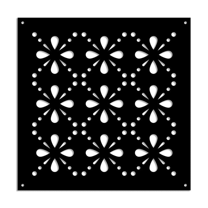 BLEE - Pannello in PVC traforato - Parasole Misura: 48x48 cm, Colore: nero