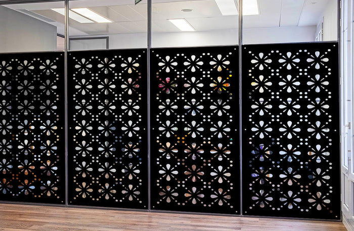 BLEE - Pannello in PVC traforato - Parasole Misura: 50x150 cm, Colore: nero