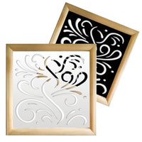 BLOW - Moduli Decorativi in Legno e PVC Misura: 73x73 cm, Colore: bianco
