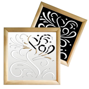 BLOW - Moduli Decorativi in Legno e PVC Misura: 73x73 cm, Colore: bianco