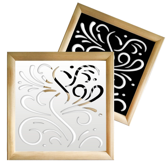 BLOW - Moduli Decorativi in Legno e PVC Misura: 73x73 cm, Colore: bianco
