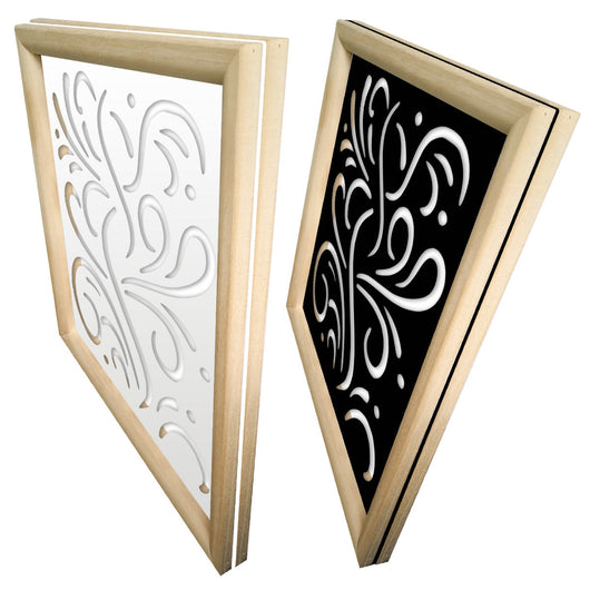 BLOW - Moduli Decorativi in Legno e PVC Colore: nero, Misura: 73x73 cm