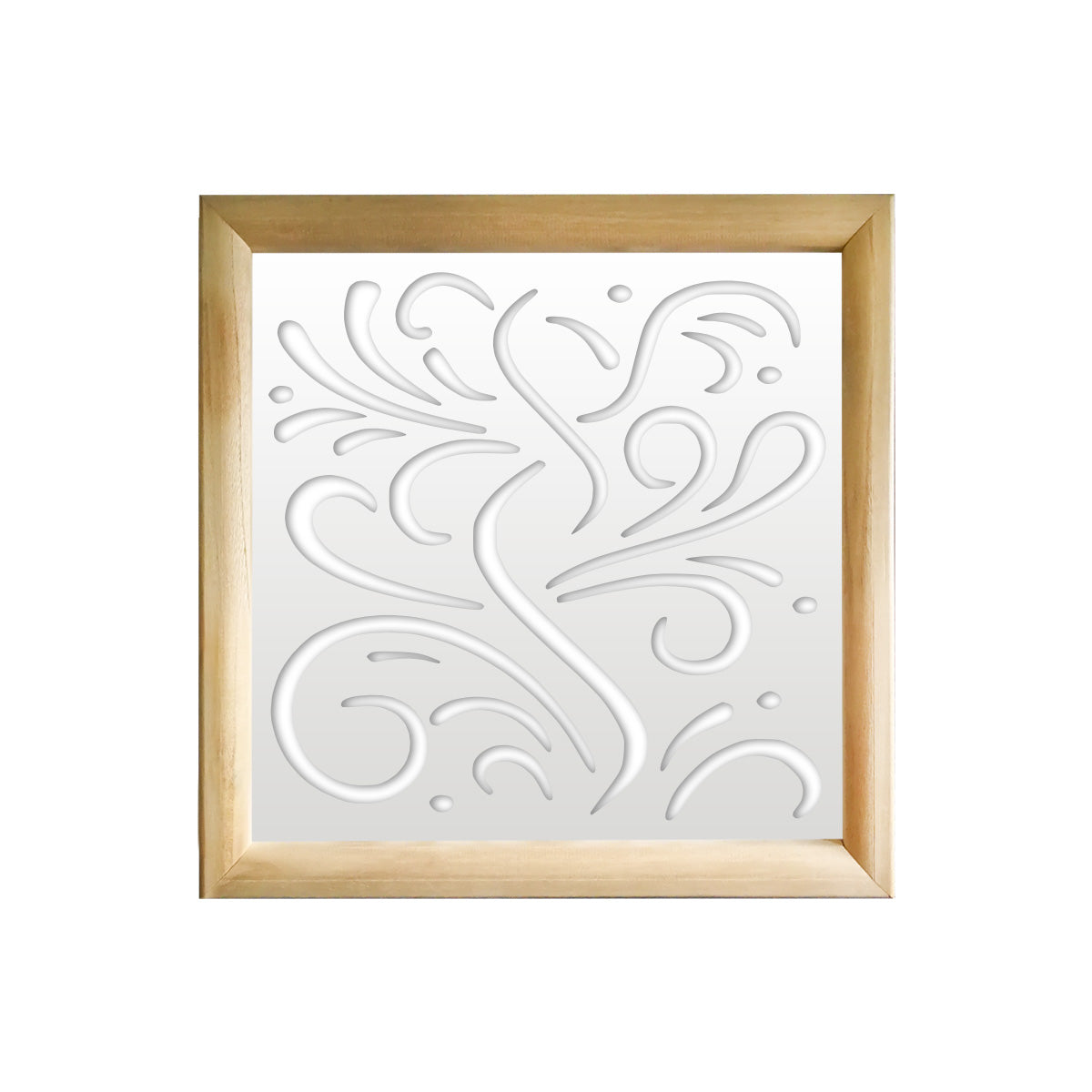 BLOW - Moduli Decorativi in Legno e PVC Misura: 73x73 cm, Colore: bianco