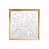 BLOW - Moduli Decorativi in Legno e PVC Misura: 73x73 cm, Colore: bianco