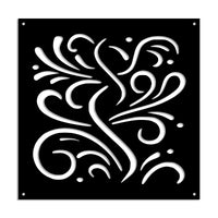 BLOW - Pannello in PVC traforato - Parasole Misura: 98x98 cm, Colore: nero