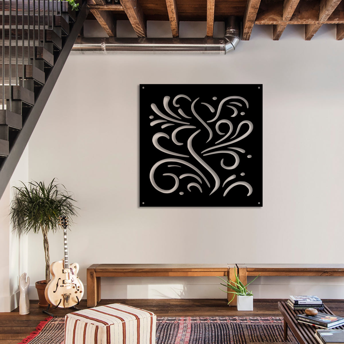 BLOW - Pannello in PVC traforato - Parasole Misura: 98x98 cm, Colore: nero