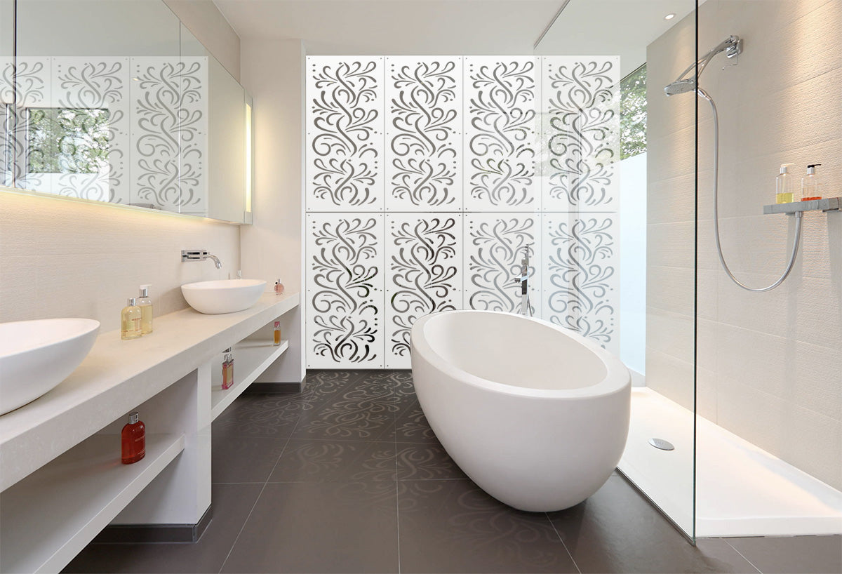 BLOW - Pannello in PVC traforato - Parasole Misura: 98x198 cm, Colore: bianco