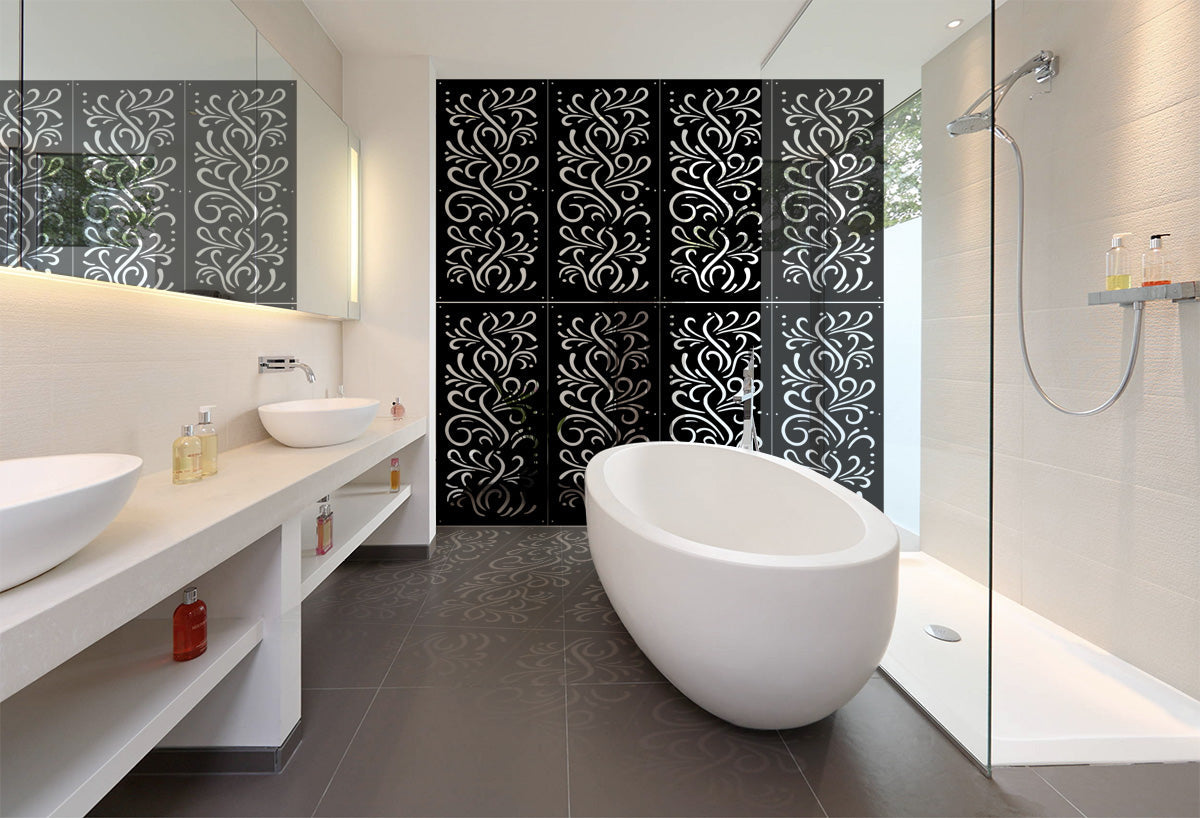 BLOW - Pannello in PVC traforato - Parasole Colore: nero, Misura: 73x148 cm