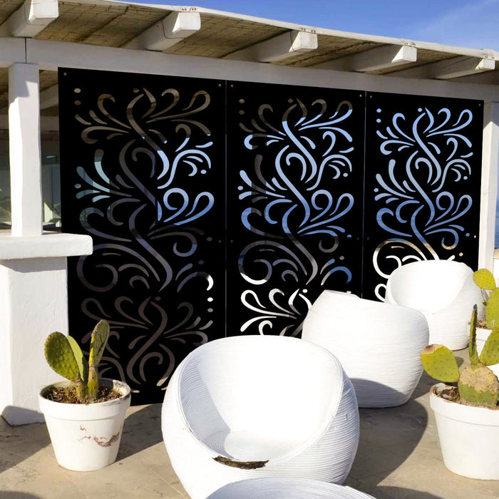 BLOW - Pannello in PVC traforato - Parasole Colore: nero, Misura: 73x148 cm