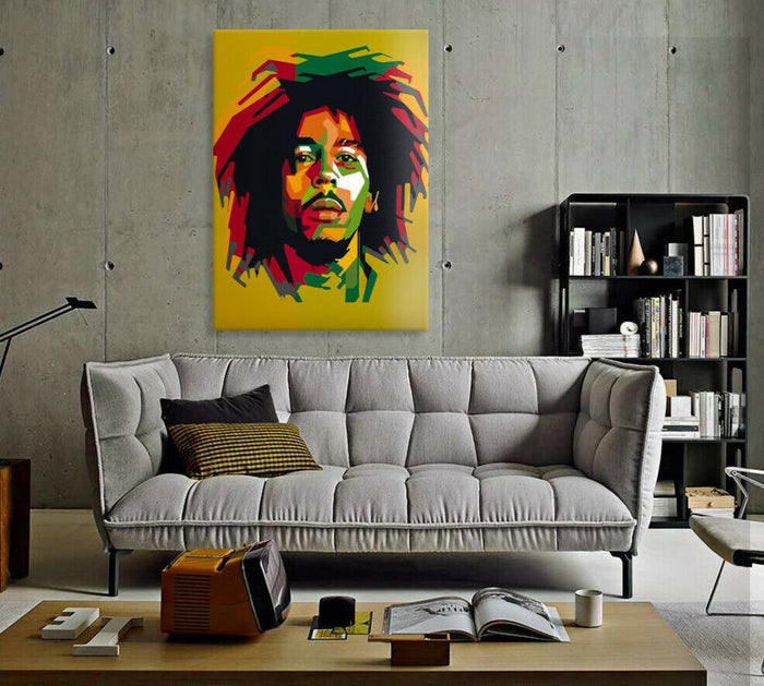 Bob Marley Tela arredo pop art, - stampa su tela in alta definizione Misura: 100x140 cm