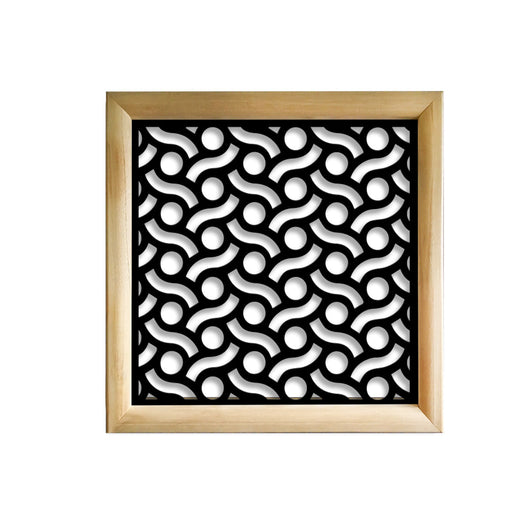 BODIES - Moduli Decorativi in Legno e PVC Misura: 73x73 cm, Colore: nero