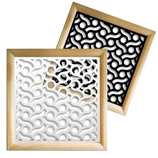 BODIES - Moduli Decorativi in Legno e PVC Misura: 48x48 cm, Colore: nero