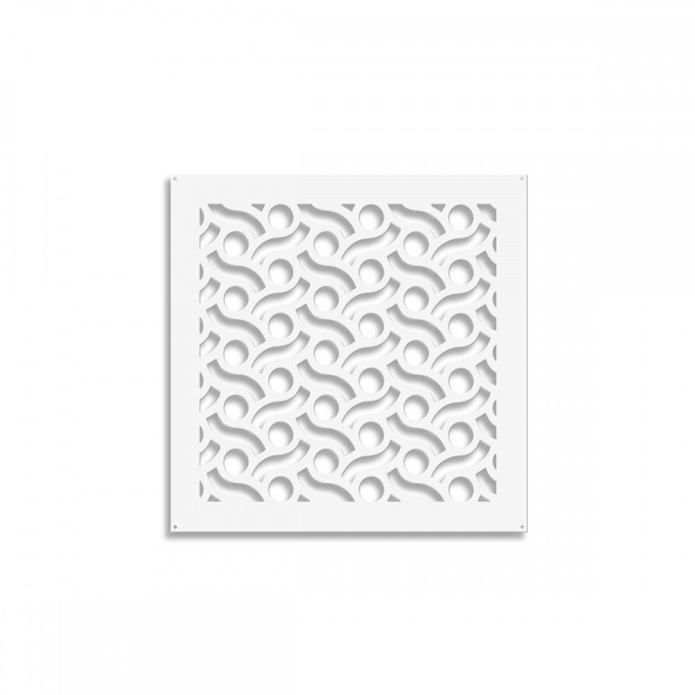 BODIES - Pannello in PVC traforato - Parasole Colore: bianco, Misura: 73x73 cm