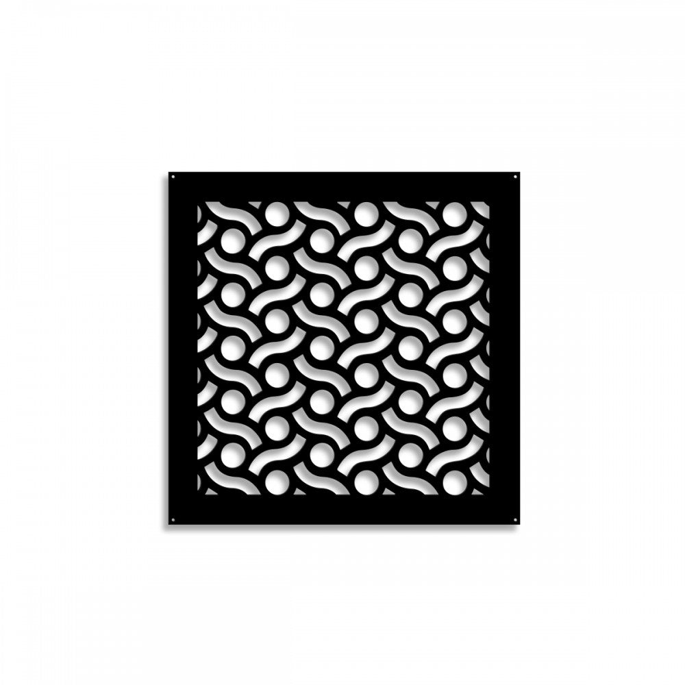 BODIES - Pannello in PVC traforato - Parasole Misura: 48x48 cm, Colore: nero